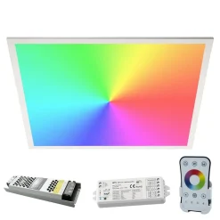 KIT PANNELLO ULTRA SLIM LED 94W CENTRALINA SMART WIFI 24V RGB+3000K RGBW ALEXA GOOGLE