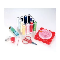 KIT PER CUCITO IN SCATOLA ALL IN ONE BOX COFANETTO PER CUCIRE CASA VIAGGIO