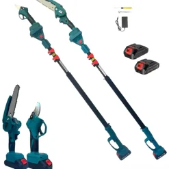 KIT PER POTATURA PROFESSIONALE MINI MOTOSEGA + FORBICE CESOIA + ASTA TELESCOPICA