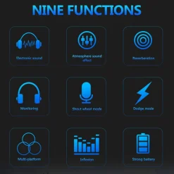 KIT PER REGISTRAZIONE AUDIO CON EFFETTI SONORI LIVE SCHEDA E MICROFONO SUPPORTO