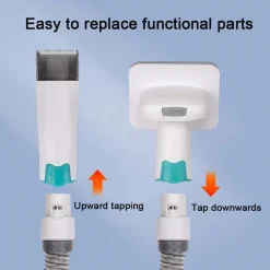 KIT PER TOELETTATURA CANI GATTI CON SPAZZOLA TOSATRICE ACCESSORI PULIZIA ASPIRATRICE PELO