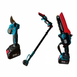 KIT POTATURA FORBICE CESOIA + MOTOSEGA 6" A BATTERIA 68V + ASTA TELESCOPICA CD616
