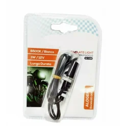 KIT 2PZ LUCE A LED PER TARGA MOTOCICLO MOTO LUCE BIANCA 6500K 1W ALOGENE XC-1309