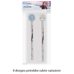 KIT 2PZ MATITE CON GOMMA ROTONDA GRAFICA FROZEN PER DISEGNO SCUOLA BAMBINE 960757