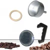 KIT 4PZ RICAMBI FILTRO GUARNIZIONE MANICO IMBUTO CAFFETTIERA MOKA MISURA 2 TAZZE