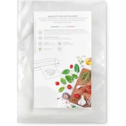 KIT 20PZ SACCHETTI SOTTOVUOTO 20X30CM PER CONGELATORE FRIGORIFERO MICROONDE COTTURA