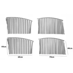 KIT 4PZ TENDA TENDINA PARASOLE PROTEGGI SOLE RAGGI UV MAGNETICA AUTO GRIGI 70170