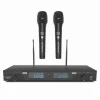 KIT RADIOMICROFONI WIRELESS 2 CANALI UHF RICEVITORE DISPLAY DIGITALE MAXTECH KIT-MIC01