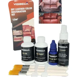 KIT RESTAURO PELLE DIVANI SCARPE INTERNI AUTO RIPARA RAVVIVA CUOIO VISBELLA