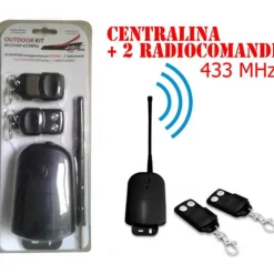 KIT RICEVITORE 2 TELECOMANDI UNIVERSALE RADIOCOMANDO 433mhz RADIO CANCELLI LUCI