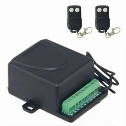 KIT RICEVITORE AUTOAPPRENDENTE+2 RADIOCOMANDI APERTURA CANCELLO JJ-JS-091 MAXTECH