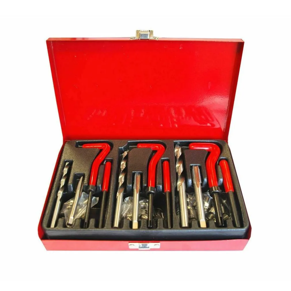 KIT RIPARAZIONE FILETTI 88 PZ ELICOIDI MASCHI RIPRISTINA FILETTATURE VALIGETTA