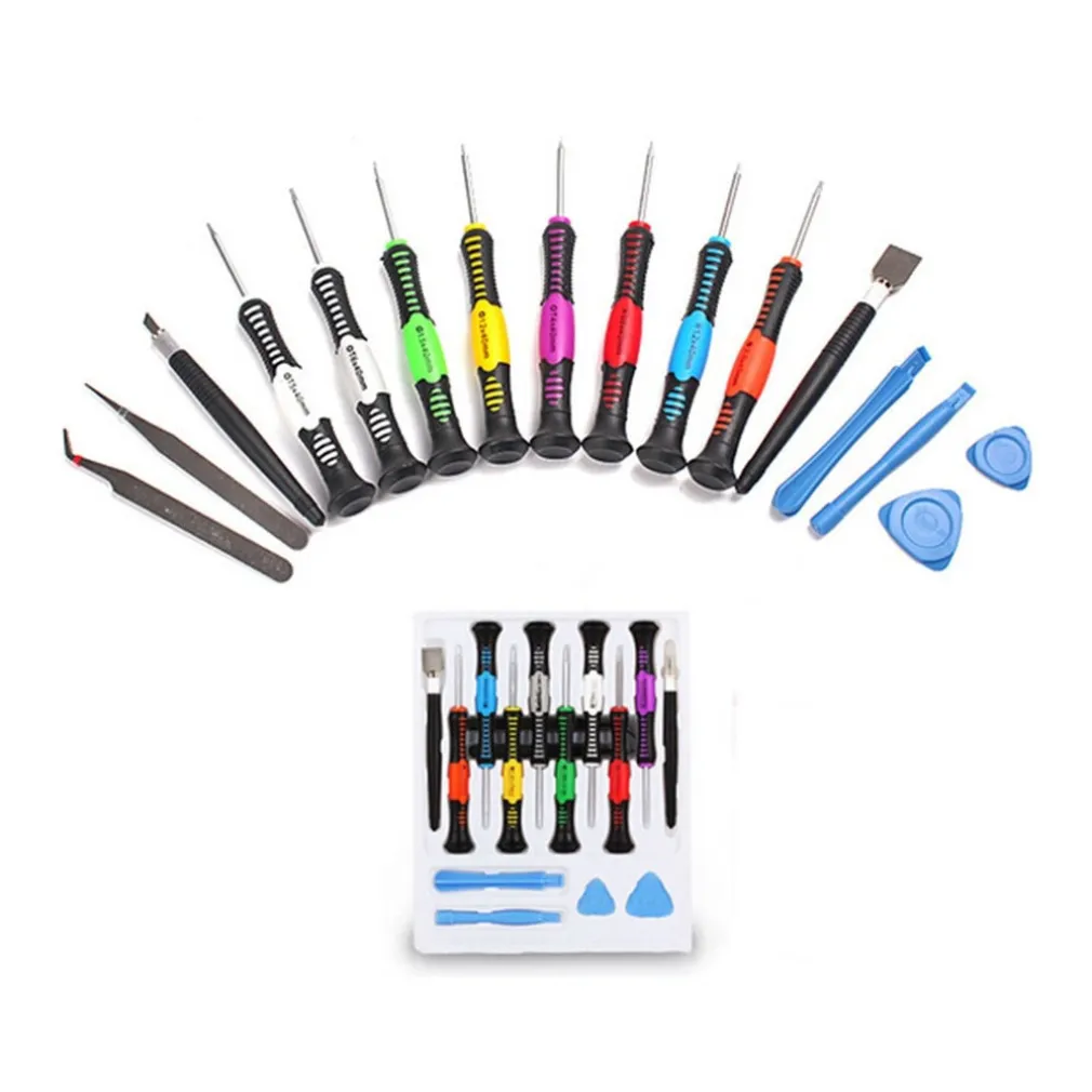 KIT RIPARAZIONE PER SMARTPHONE SET 16 IN 1 PEZZI CACCIAVITI APERTURA LEVE