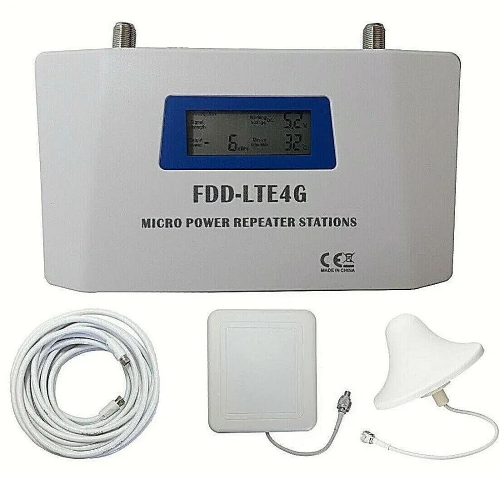KIT RIPETITORE AMPLIFICATORE BOOSTER SEGNALE ANTENNA GSM DCS 4G FDD-LTE