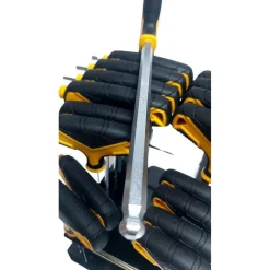 KIT SERIE 18 CHIAVI A BRUGOLA ESAGONALI CON TESTA SFERICA TORX CROMO VANADIO