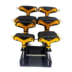 KIT SERIE 18 CHIAVI A BRUGOLA ESAGONALI CON TESTA SFERICA TORX CROMO VANADIO