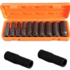 KIT SET 10 BUSSOLE 1/2" ESAGONALI PER AVVITATORE PISTOLA PNEUMATICA DA 10 A 24MM