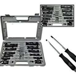 KIT SET 12 CACCIAVITI CACCIAVITE IMPATTO A CROCE E TAGLIO CON MANICO AD IMPATTO