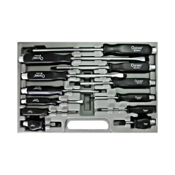 KIT SET 12 CACCIAVITI CACCIAVITE IMPATTO A CROCE E TAGLIO CON MANICO AD IMPATTO