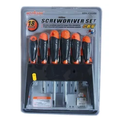 KIT SET 18 CACCIAVITI CACCIAVITE CON SUPPORTO A PARETE FISSI CROCE CRV SDY120006