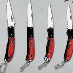 KIT SET 4 COLTELLI COLTELLO A SERRAMANICO TASCABILE CON LAMA IN ACCIAIO INOX