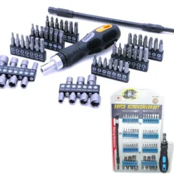 KIT SET 58 PEZZI TORX CACCIAVITI PUNTE INSERTI BUSSOLA PH PZ INTERCAMBIABILI