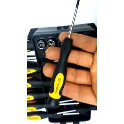 KIT SET DA 44 PEZZI CACCIAVITI TORX ESAGONALI PUNTE INSERTI BUSSOLA