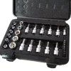 KIT SET INSERTI CHIAVI BUSSOLE TORX HEX 29 PZ ATTACCHI 1/4" 3/8" MASCHIO FEMMINA