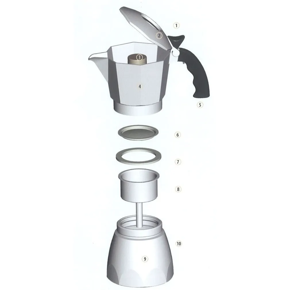 KIT SET RICAMBIO RICAMBI MOKA CAFFETTIERA FILTRO GUARNIZIONE IMBUTO TAZZE