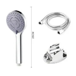 KIT SOFFIONE DOCCETTA 25CM MULTIGETTO DOCCIA BAGNO CON STAFFA TUBO 1,5 MT 55275