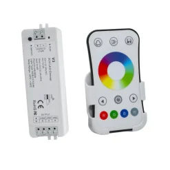 KIT STRISCIA NEON FLEX LED 160W IP67 CENTRALINA TELECOMANDO ALIMENTATORE RGB 24V 10MT