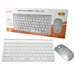 KIT TASTIERA + MOUSE SLIM SOTTILE WIRELESS 2.4GHZ FINO A 10 METRI COMPUTER CS3000