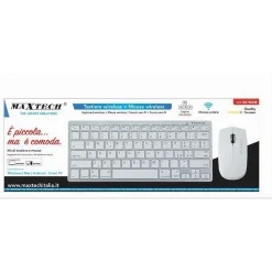 KIT TASTIERA + MOUSE WIRELESS 2.4GHZ LAYOUT ITA PC WINDOWS SMART TV MAC EK-965M