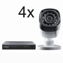KIT TELECAMERE DI SICUREZZA DVR 4 CANALI 720P VIDEOSORVEGLIANZA MAXTECH KIT-DVR4