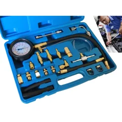 KIT TESTER PRESSIONE DI COMPRESSIONE MOTORE MISURATORE PISTONE CILINDRI 20PZ