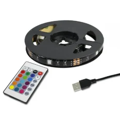 KIT TV STRISCIA STRIP LED USB RGB 5V PER RETROILLUMINAZIONE 2 MT 3 MT 5 MT