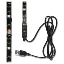 KIT TV STRISCIA STRIP LED USB RGB 5V PER RETROILLUMINAZIONE 2 MT 3 MT 5 MT