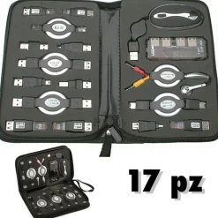 KIT USB 17 PEZZI HUB MOUSE PC NOTEBOOK RJ Firewire ADS MOLTIPLICATORE PORTE USB