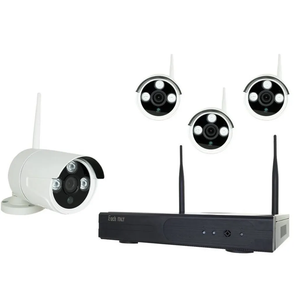 KIT VIDEOSORVEGLIANZA NVR 4 TELECAMERE HDMI LAN WI-FI VGA 8806ZL3-4