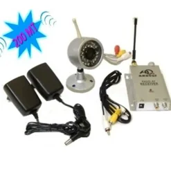 KIT VIDEOSORVEGLIANZA WIRELESS RICEVITORE 200 MT. CON TELECAMERA INFRAROSSI