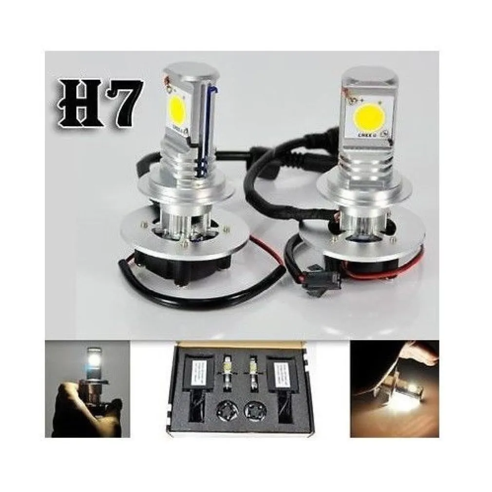 KIT XENON H7 LAMPADE A LED CREE FULL LED 50W 6000K DIGITALE BALLAST XENON BIANCA