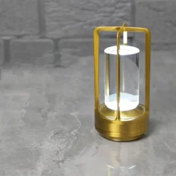 LAMPADA A LED DA TAVOLO 3 WATT LANTERNA LUME RICARICABILE TOUCH DIMMERABILE CCT D37-3C