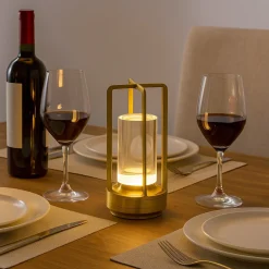 LAMPADA A LED DA TAVOLO 3 WATT LANTERNA LUME RICARICABILE TOUCH DIMMERABILE CCT D37-3C