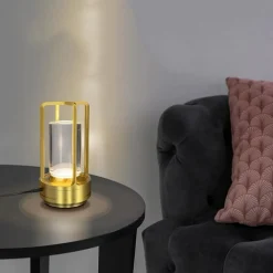 LAMPADA A LED DA TAVOLO 3 WATT LANTERNA LUME RICARICABILE TOUCH DIMMERABILE CCT D37-3C