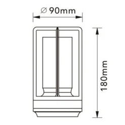 LAMPADA A LED DA TAVOLO 3 WATT LANTERNA LUME RICARICABILE TOUCH DIMMERABILE CCT D37-3C
