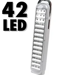 LAMPADA A LED EMERGENZA RICARICABILE LUCE BIANCA PORTATILE AUTOMATICA 714 LAVORO