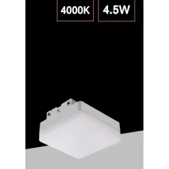 LAMPADA A LED PER SPECCHIO DA BAGNO 4,5 W APPLIQUE ARGENTO LUCE NATURALE 4000K 75P-AN