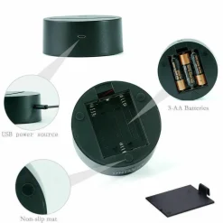 LAMPADA A LED RGB ACRILICO PERSONALIZZATA EFFETTO 3D TELECOMANDO DECORATIVA CASA