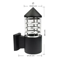 LAMPADA A PARETE PER ESTERNO IP55 LAMPIONCINO MURO GIARDINO TERRAZZO E27 ES25