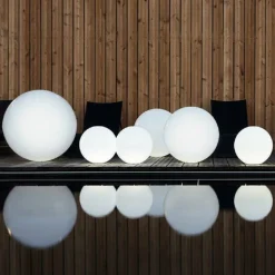 LAMPADA A SFERA TERRA ESTERNO ILLUMINAZIONE GIARDINO LUCE A PALLA IP65 ES50-500